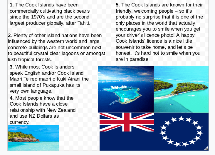 Cook island facts – Tinei @ Pt England School